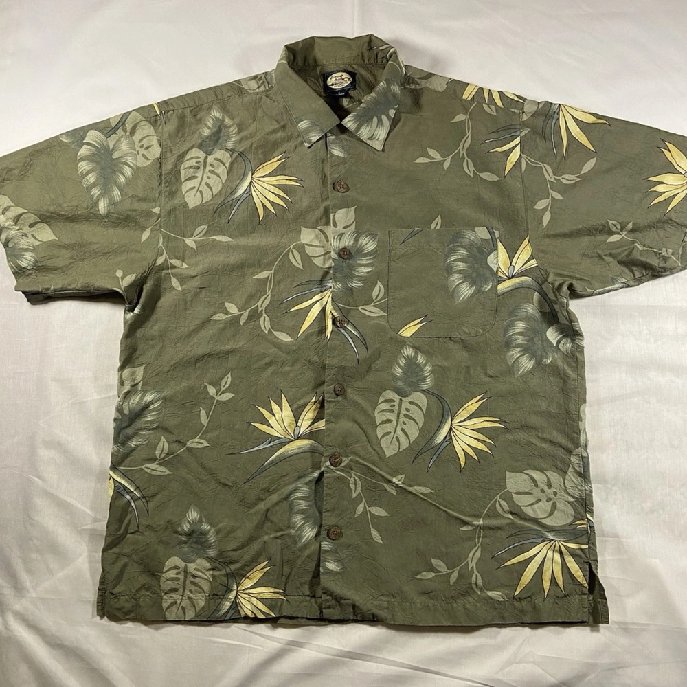 Tommy Bahama Green Leaf Print Men's Shirt